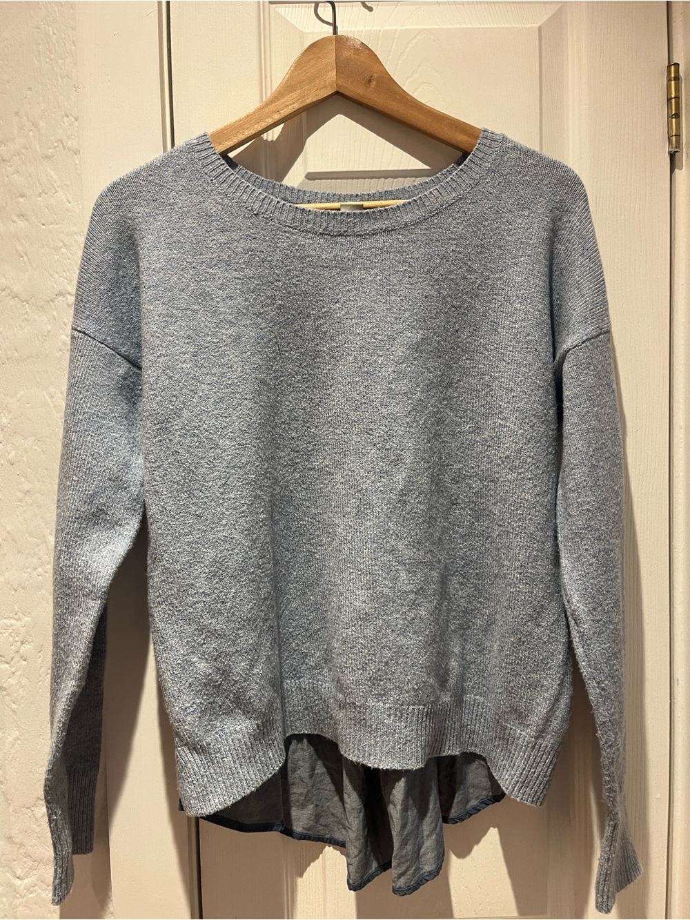 G.H. Bass & Co. Blue Scoop Neck Knit Sweater